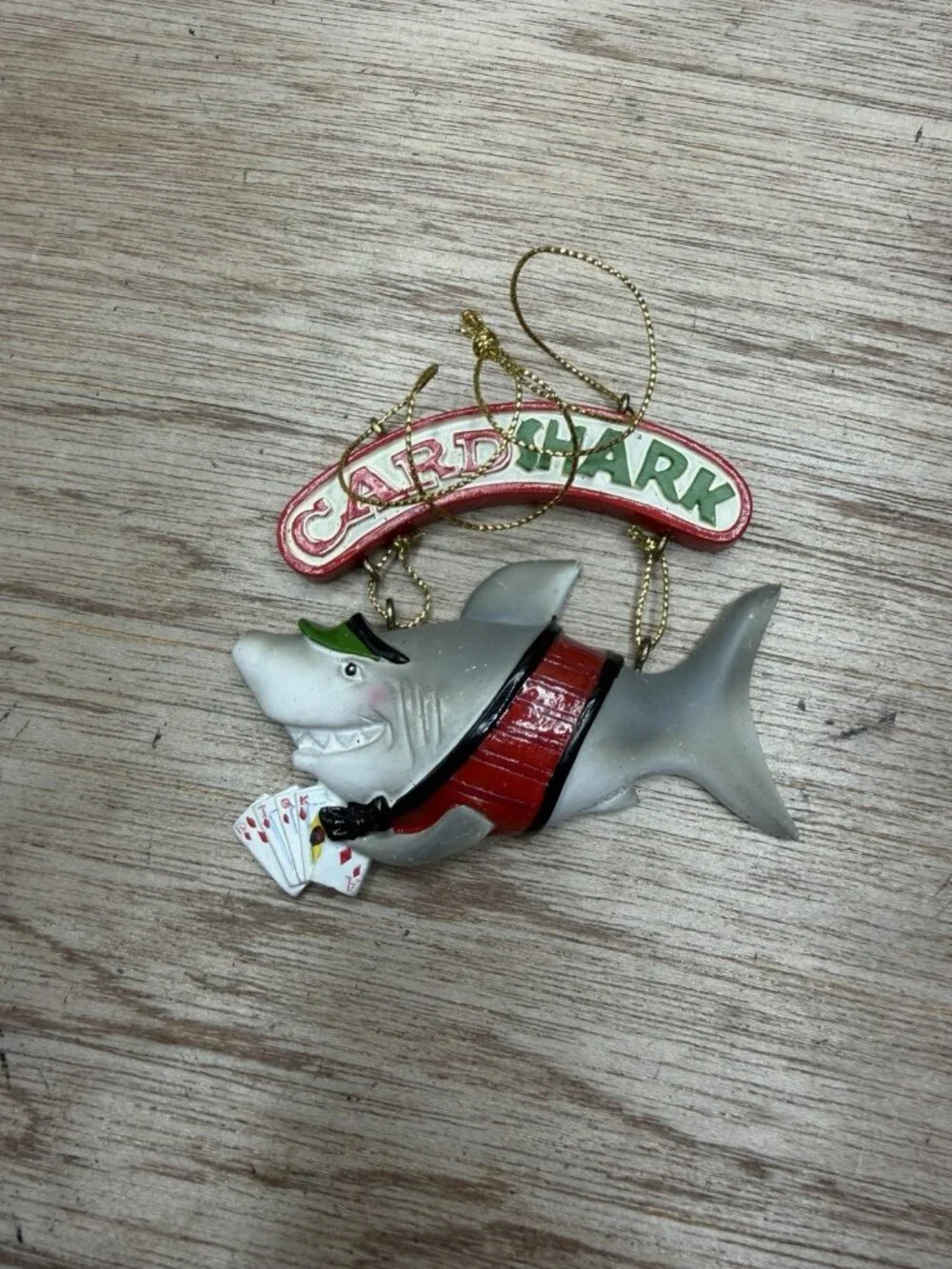 CARD SHARK Royal Flush Christmas ornament Kurt S. Adler Poker Casino Gambler